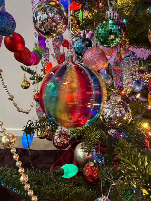 Iridescent Twirl Ball Ornament