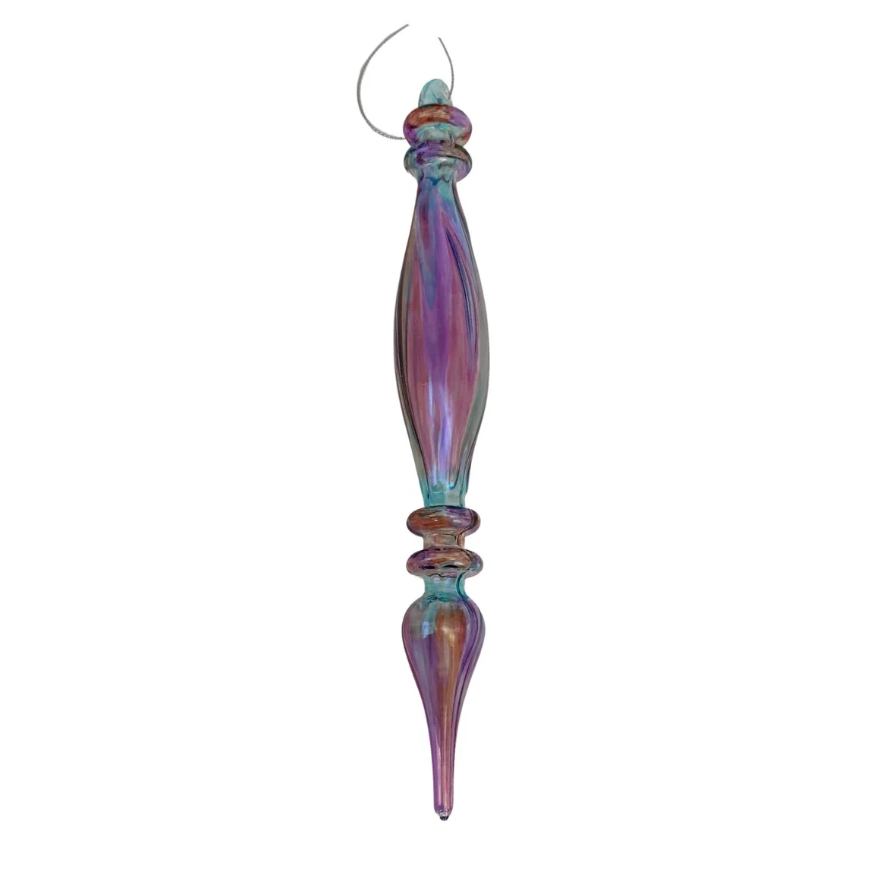 Pastel Vintage Glass Finial ~ 23.5cm